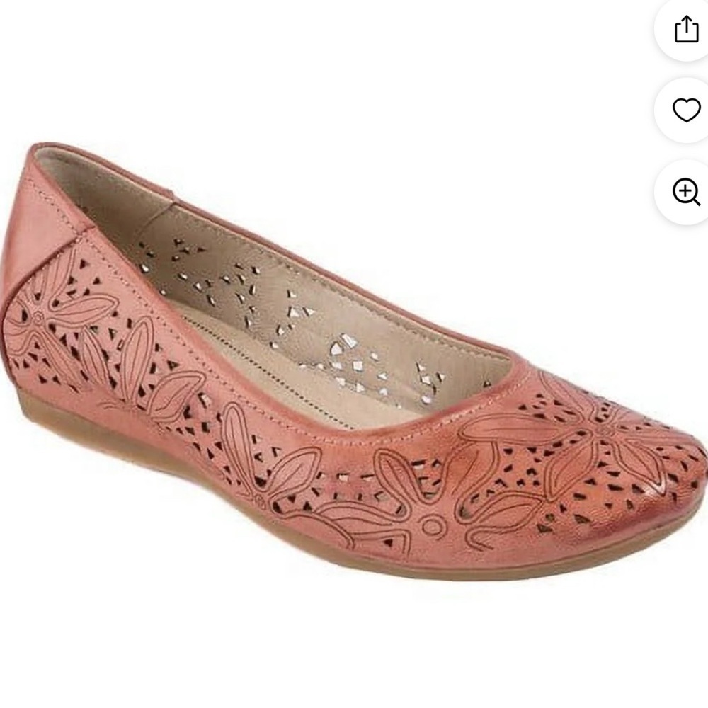 Baretraps Mariah Women's Floral Cutout Ballet Flats Sz 9.5W nwob